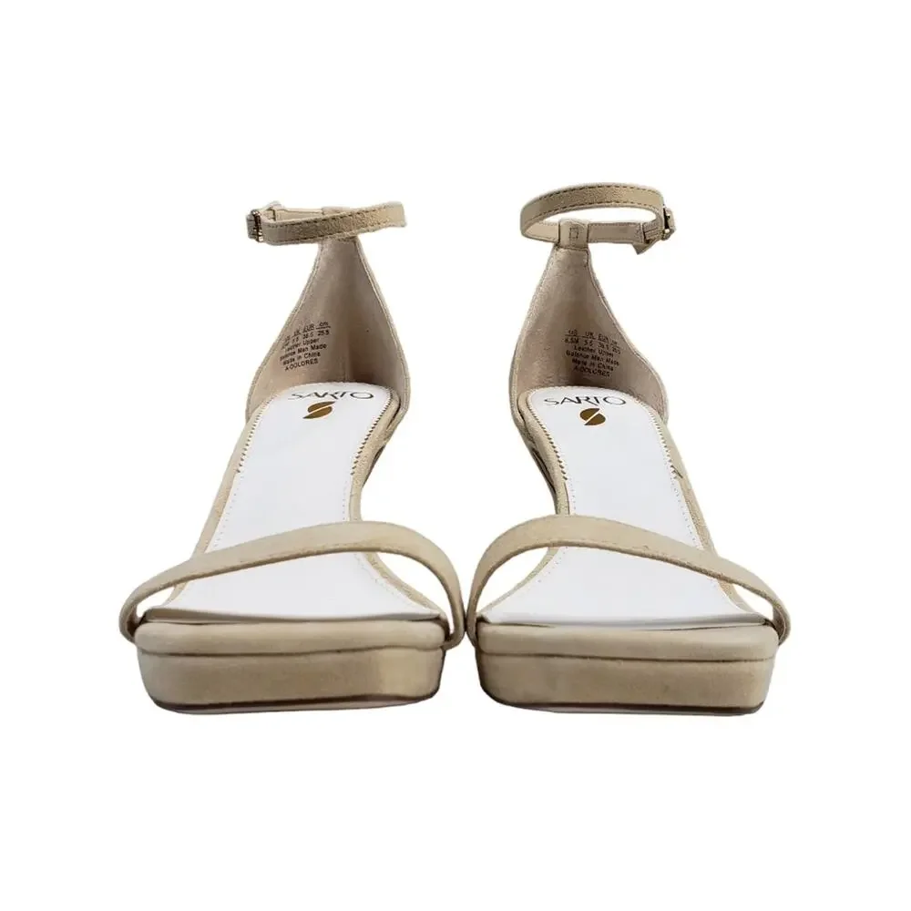 SARTO by Franco Sarto Womens 8.5 Dolores Ankle Strap Leather Sandal NEW